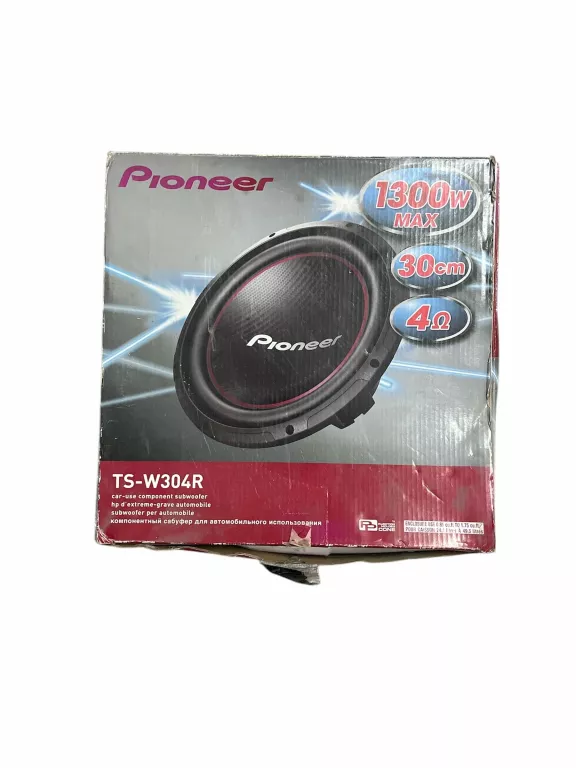 PIONEER TS-W304R SAMOCHODOWY GŁOŚNIK BASOWY SUBWOOFER1300W