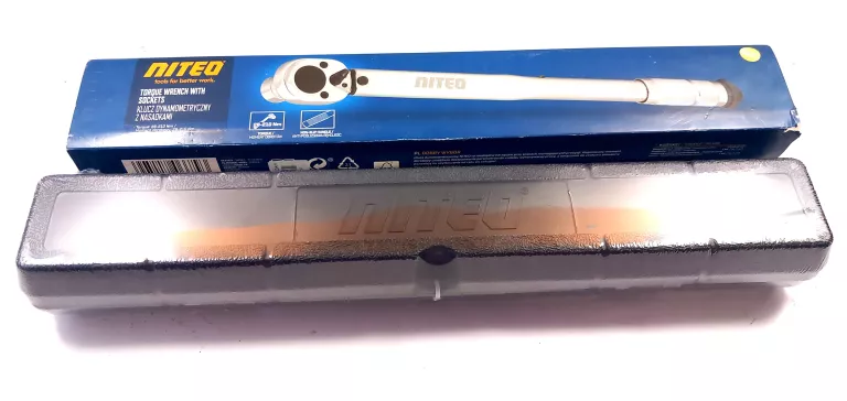 NITEO TOOLS KLUCZ DYNAMOMETRYCZNY Z NASADKAMI 28-210 NM JAK NOWY