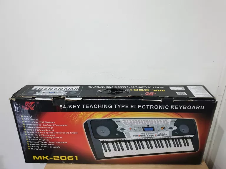 KEYBOARD MK-2061 + MIKROFON, ZASILACZ, KSIĄŻKA CHWYTY DO NAUKI GRY
