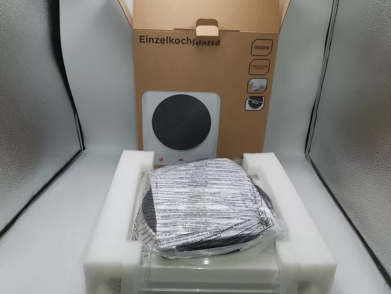 PRZENOŚNA KUCHENKA ELEKTRYCZNA JEDNOPALNIKOWA OK 1500W KOMPLET