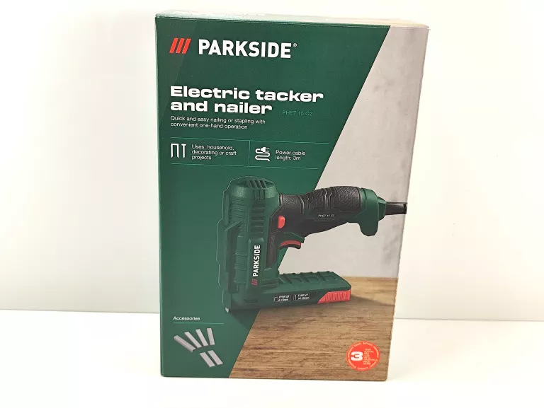ELEKTRYCZNY ZSZYWACZ GWOŹDZIARKA TAKER ELEKTRYCZNY PARKSIDE PHET 15 C2