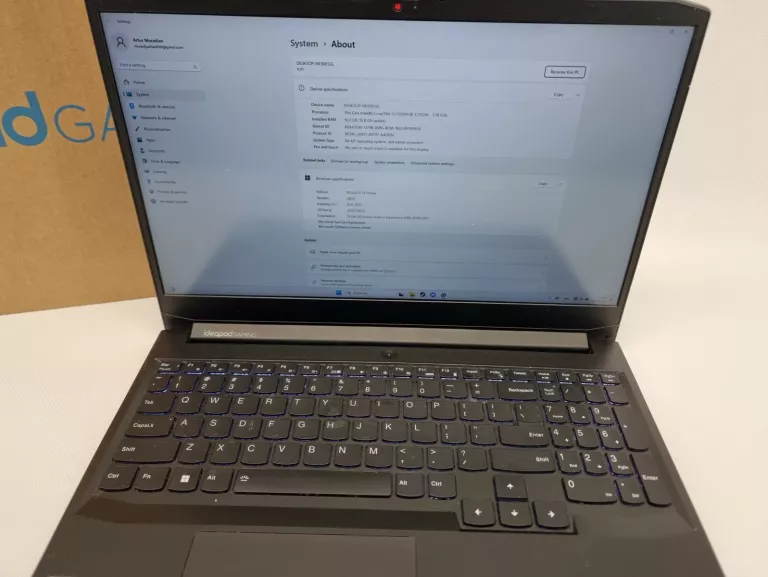 LAPTOP LENOVO IDEAPAD GAMING 3 15IHU6 CORE I5 16 GB / 512 GB