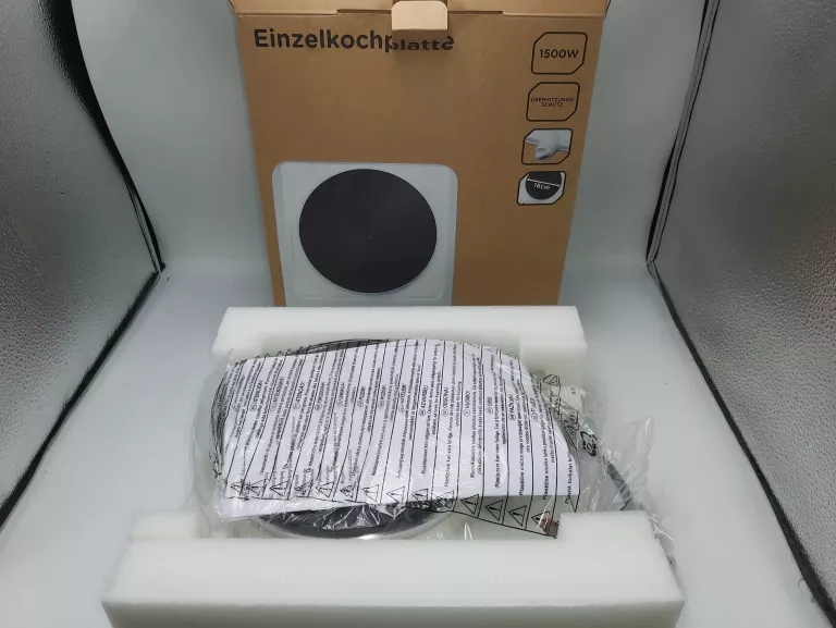 PRZENOŚNA KUCHENKA ELEKTRYCZNA JEDNOPALNIKOWA OK 1500W KOMPLET