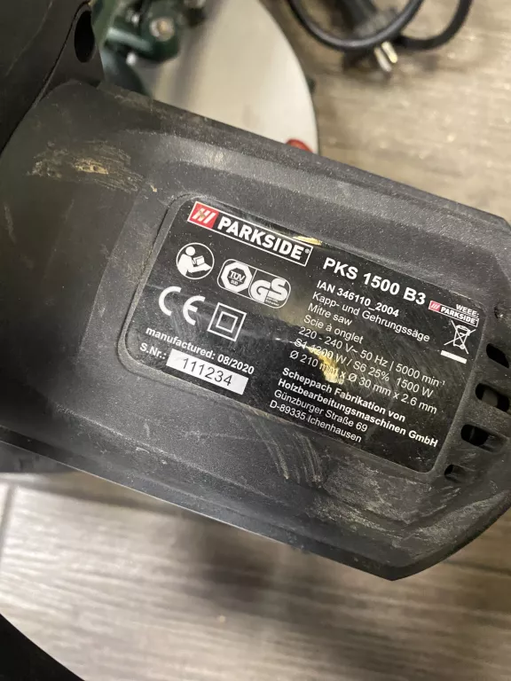 PIŁA UKOSOWA PARKSIDE PKS 1500 B3