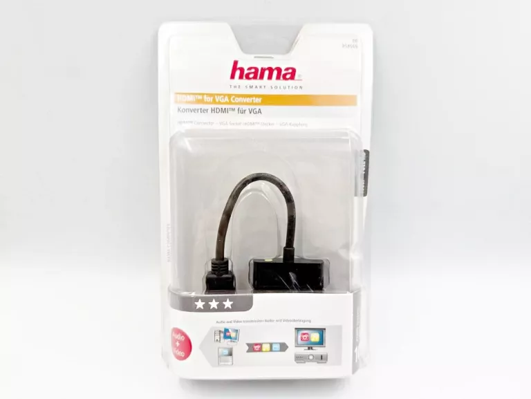 ADAPTER HAMA HDMI VGA CZARNY