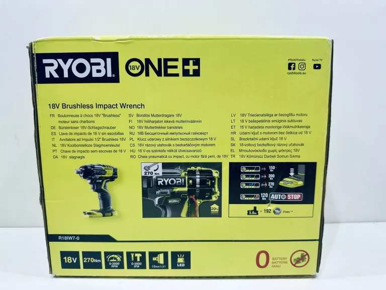 KLUCZ UDAROWY RYOBI ONE + R18IW7-0 4892210164568
