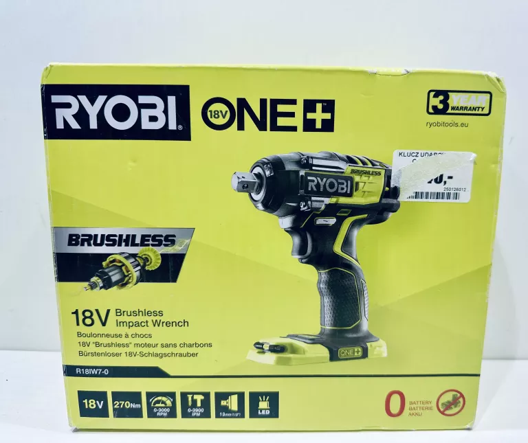 KLUCZ UDAROWY RYOBI ONE + R18IW7-0 4892210164568