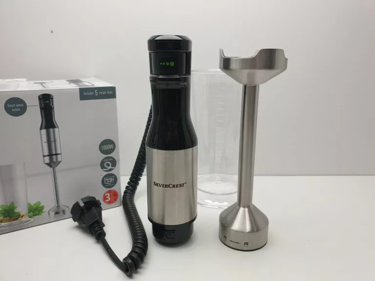 BLENDER RĘCZNY SILVERCREST SMART SPEED SMSS 1000 A 1000W KOMPLET