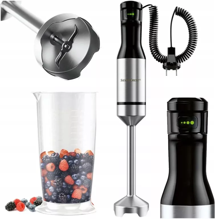 BLENDER RĘCZNY SILVERCREST SMART SPEED SMSS 1000 A 1000W KOMPLET