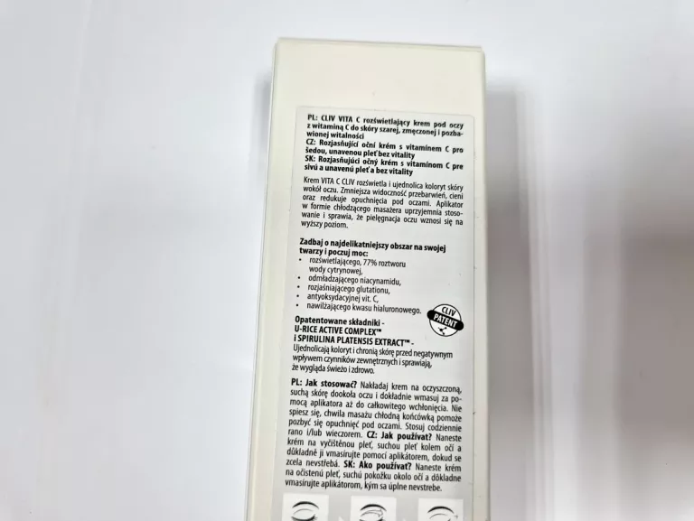KREM POD OCZY CLIV VITA C PREMIUM ROŚWIETLAJĄCY Z WITAMINĄ C