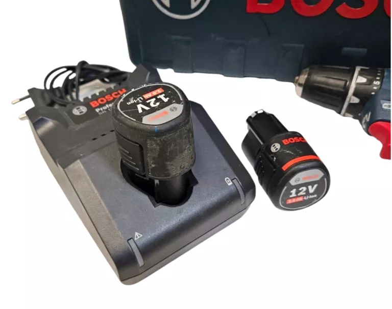 WKRĘTARKO - WKRĘTARKA BOSCH 12 V GSR 12V-15 + 3X AKU / WALIZKA / ŁADOWARKA