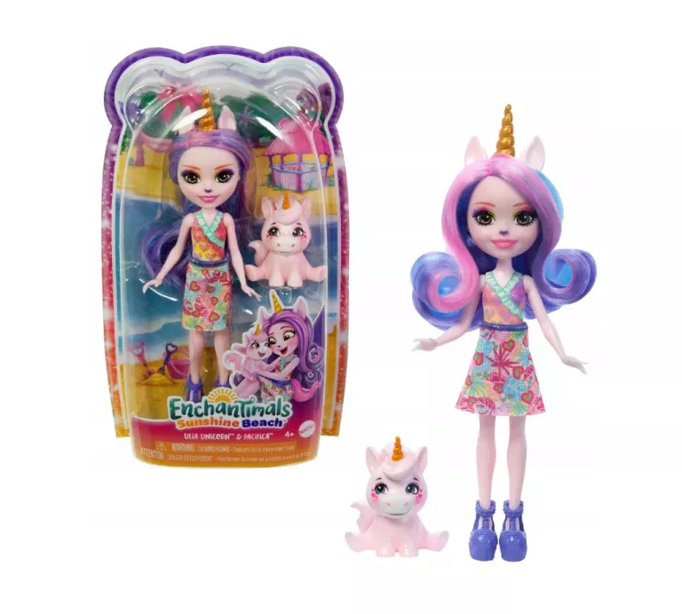 ENCHANTIMALS LALKA I ZWIERZĄTKO JEDNOROŻEC