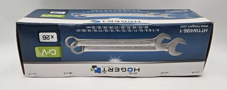 ZESTAW KLUCZY PŁASKO OCZKOWYCH HÖGERT TECHNIK HT1W496-1