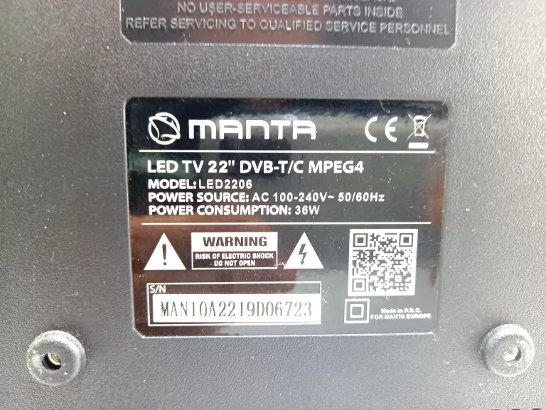TELEWIZOR MANTA LED2206 TV 22 #OPIS