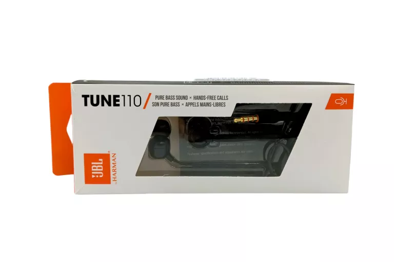 SŁUCHAWKI JBL TUNE 110 DOKANAŁOWE MINI JACK 3.5MM PRZEWODOWE CZARNE