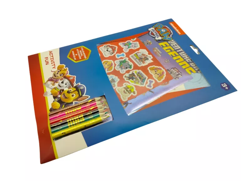 KOLOROWANKA Z NAKLEJKAMI I KREDKAMI KIDS EUROSWAN PSI PATROL