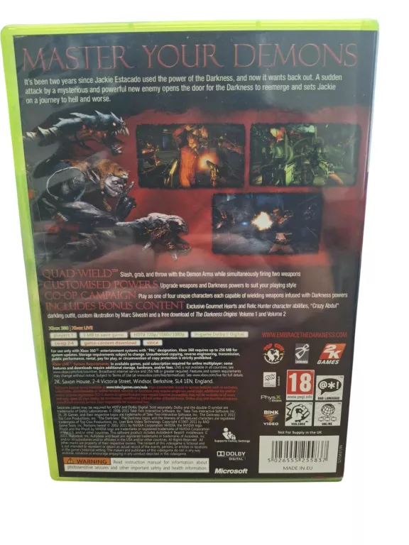 GRA XBOX 360 THE DARKNESS II LIMITED EDITION