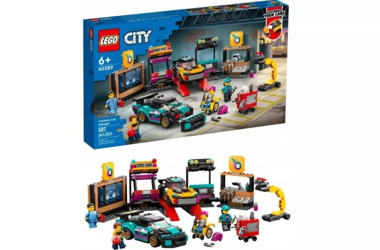 LEGO CITY 60389 WARSZTAT TUNINGOWANIA SAMOCHODÓW