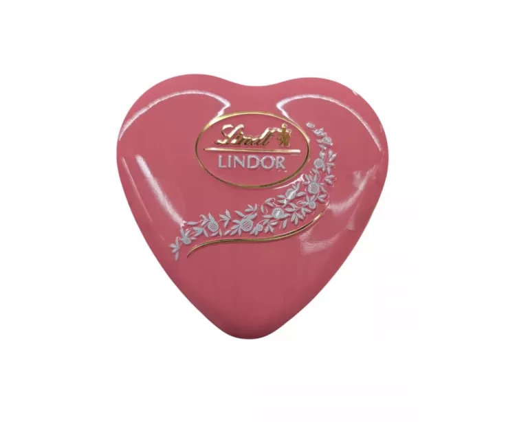 CZEKOLADKI WALENTYNKI LINDT LINDOR SERCE CZEKOLADA BIAŁA Z TRUSKAWKAMI 50G