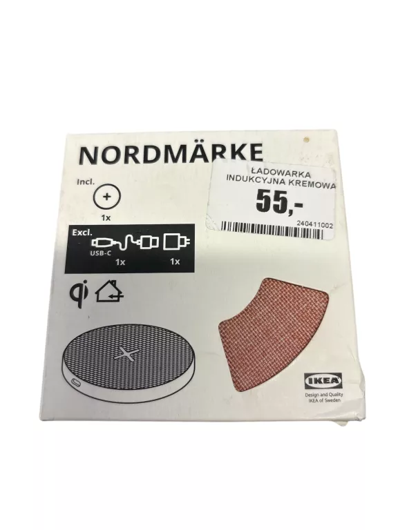 ŁADOWARKA INDUKCYJNA KREMOWA TKANIN NORDMARKE IKEA