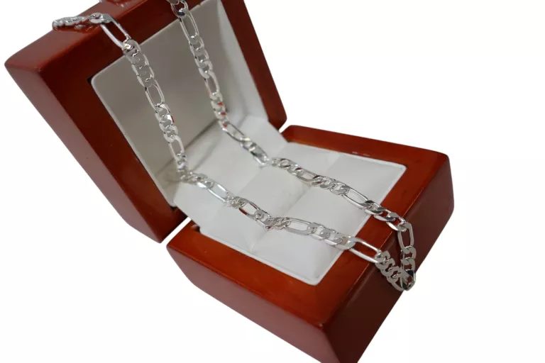 sliczny-srebrny-lancuszek-wzor-figaro-tuwima-4-slupsk