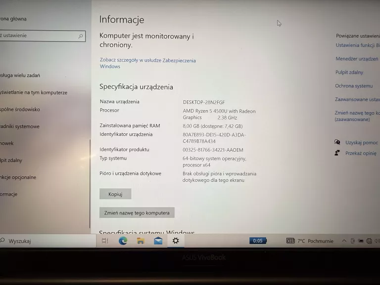 LAPTOP ASUS VIVOBOOK 14/15 8GB/512GB