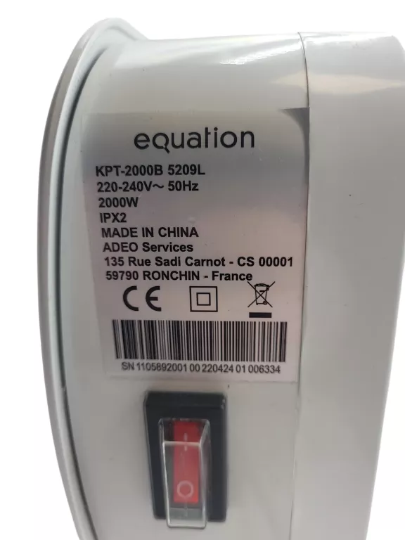 KURTYNA POWIETRZNA KPT-2000B 520 2000 W EQUATION