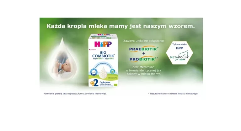 HIPP BIO COMBIOTIK 2 MLEKO DLA NIEMOWLĄT PO 6. MIESIĄCU 550 G 406230040987