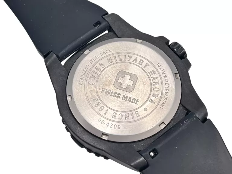 ZEGAREK MĘSKI SWISS MILITARY HANOWA BLACK CARBON