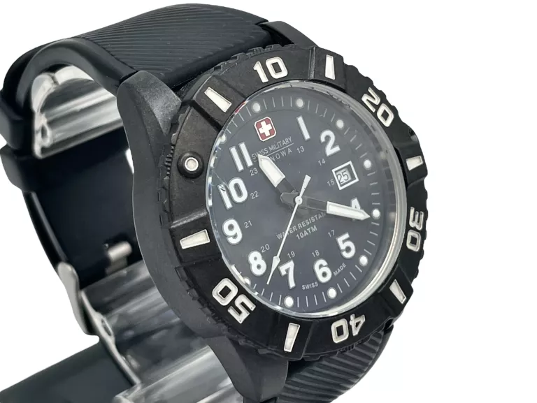 ZEGAREK MĘSKI SWISS MILITARY HANOWA BLACK CARBON