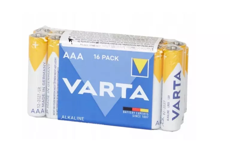 BATERIA BATERIE ALKALICZNA VARTA AAA (R3) 16 SZTUK