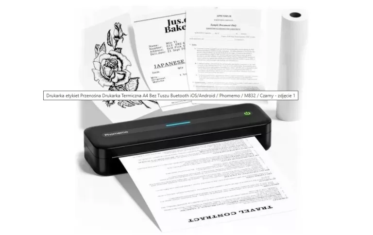 PHOMEMO DRUKARKA TERMICZNA M832 BLUETOOTH DO PAPIERU A4 300 DP IOS/ANDROID