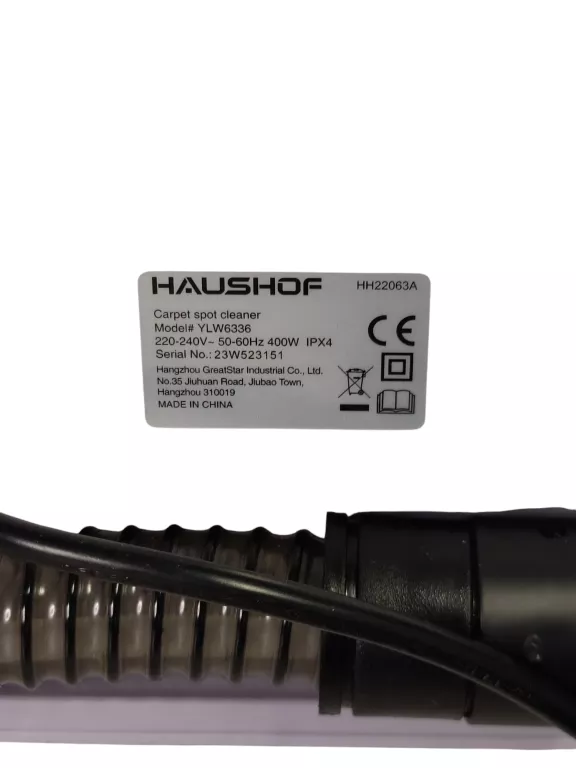 ODKURZACZ PIORĄCY HAUSHOF YLW6336 400 W BIAŁY