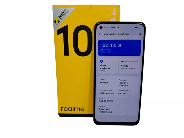 SMARTFON REALME 10 8 GB / 128 GB 4G (LTE) SIEĆ T-MOBILE