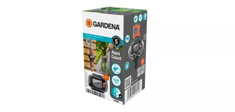 GARDENA 18350 LICZNIK WODY AQUA COUNT WODOMIERZ ZEWNĘTRZNY CYFROWY NA WĄŻ