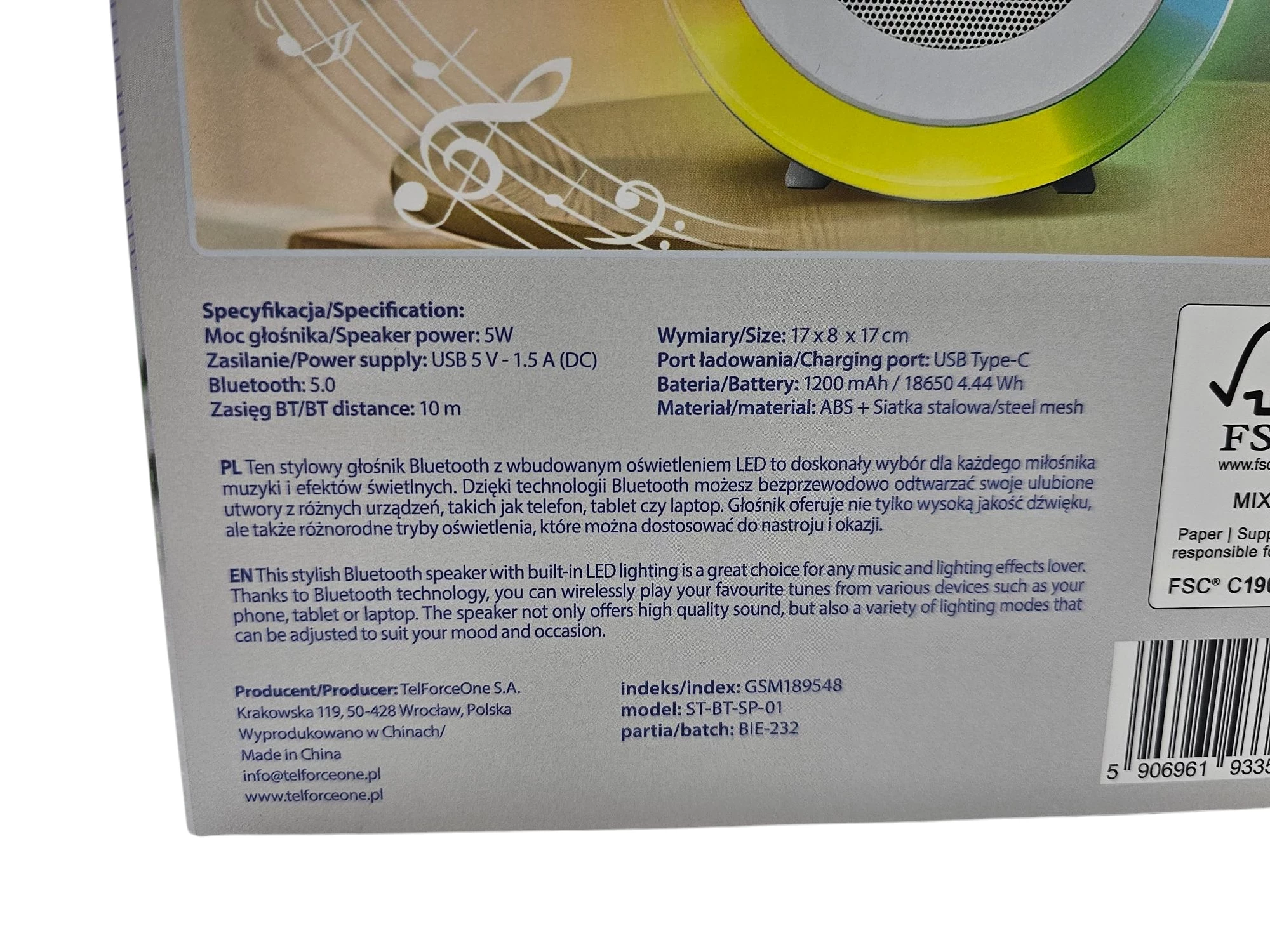 setty-glosnik-bluetooth-led-st-bt-sp-01-ean-gtin-5906961933515