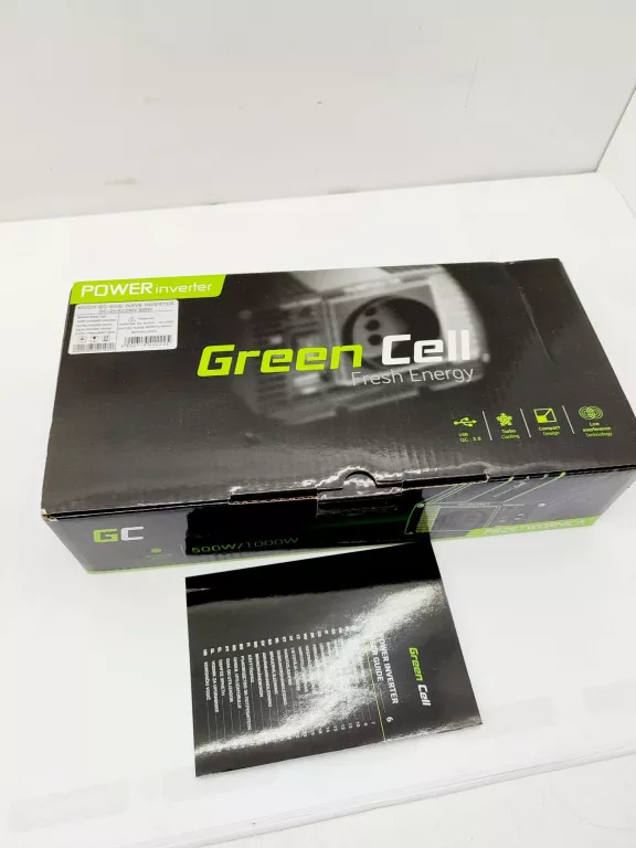 PRZETWORNICA GREEN CELL 12V NA 230V 500W/1000W PUD