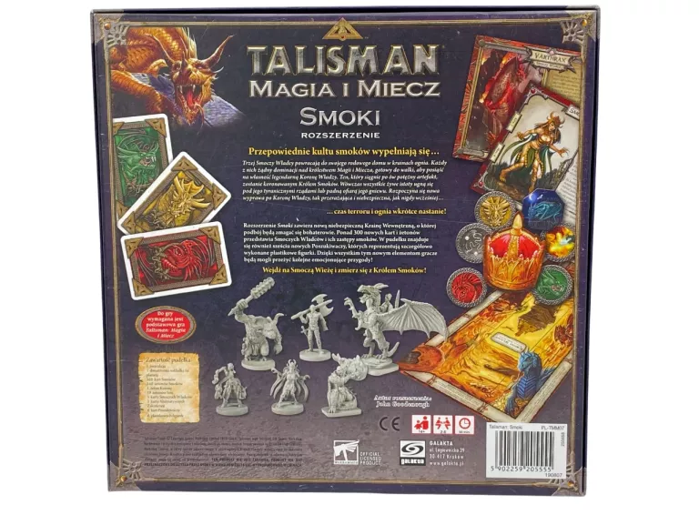 GRA PLANSZOWA TALISMAN MAGIA I MIECZ SMOKI DRUGA EDYCJA GALAKTA POLSKA