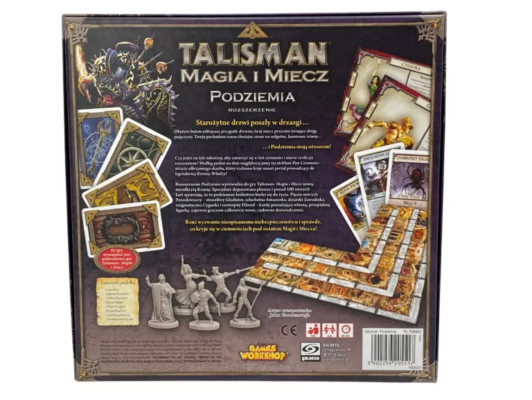 GRA PLANSZOWA TALISMAN MAGIA I MIECZ PODZIEMIA DRUGA EDYCJA GALAKTA POLSKA