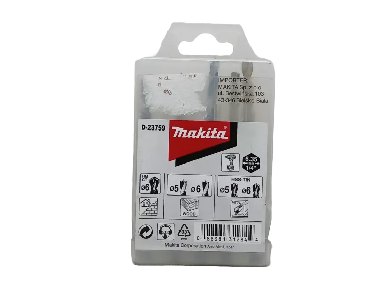 MAKITA ZESTAW WIERTEŁ BETON DREWNO METAL