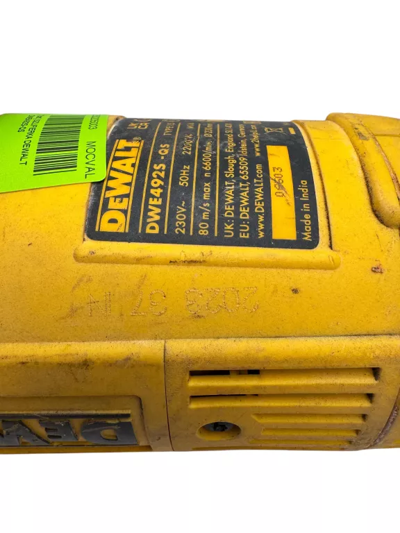 SZLIFIERKA KĄTOWA SIECIOWA DUŻA DEWALT 2200W 230V DWE492S-QS 2023R