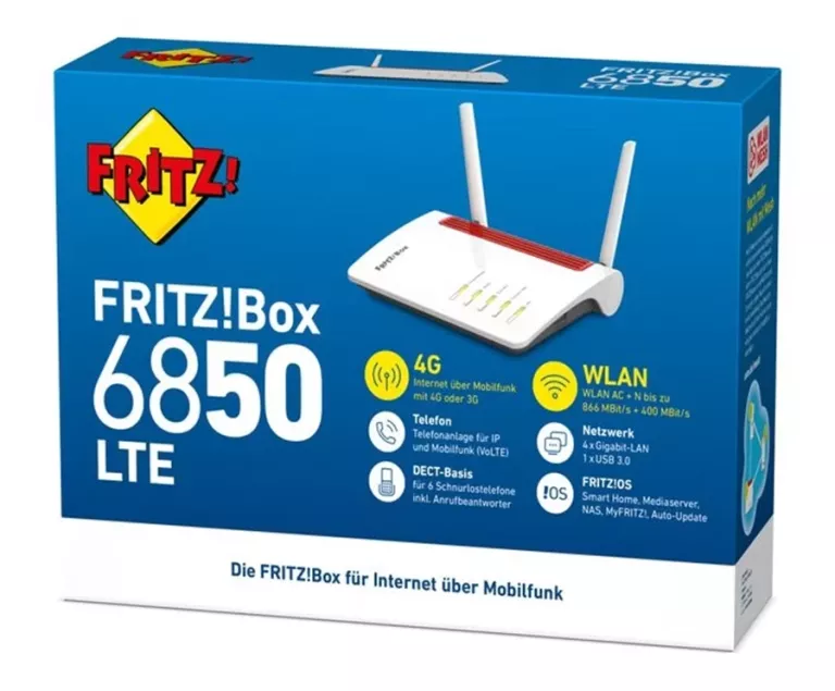 AVM FRITZ!BOX 6850 LTE ROUTER BEZPRZEWODOWY GIGABIT ETHERNET DUAL-BAND