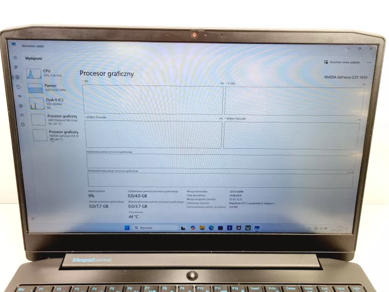 LAPTOP LENOVO IDEAPAD GAMING 3 15ARH05 (RYZEN 5/8GB/512GBSSD/GTX1650)