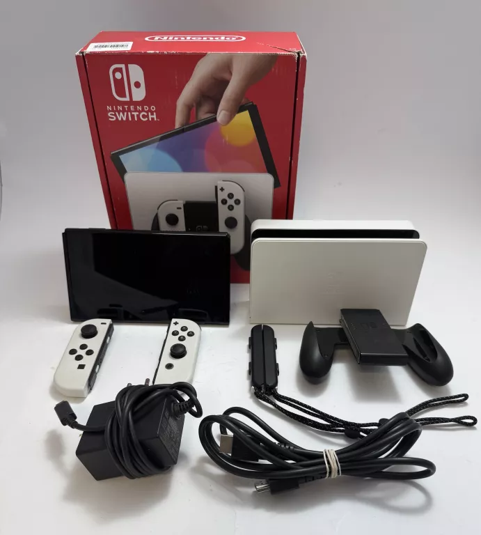 KONSOLA NINTENDO SWITCH OLED BIAŁA MODEL HAC-015 +AKCESORIA