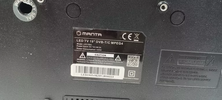 TELEWIZOR MANTA LED1905 19"