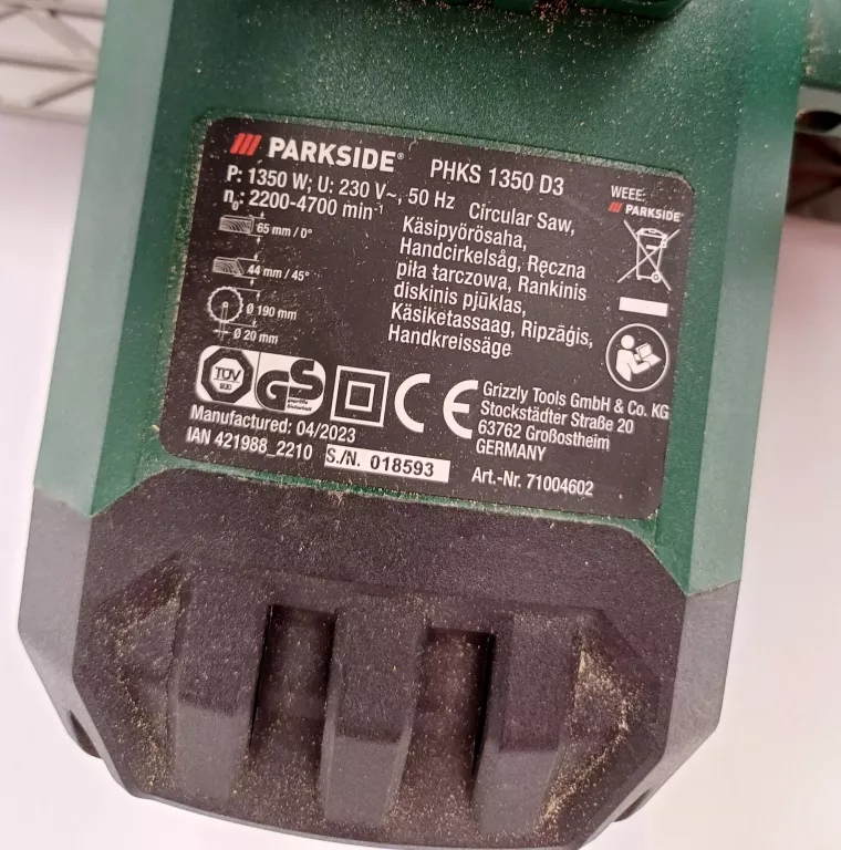 PIŁA TARCZOWA PARKSIDE PHKS 1350 D3