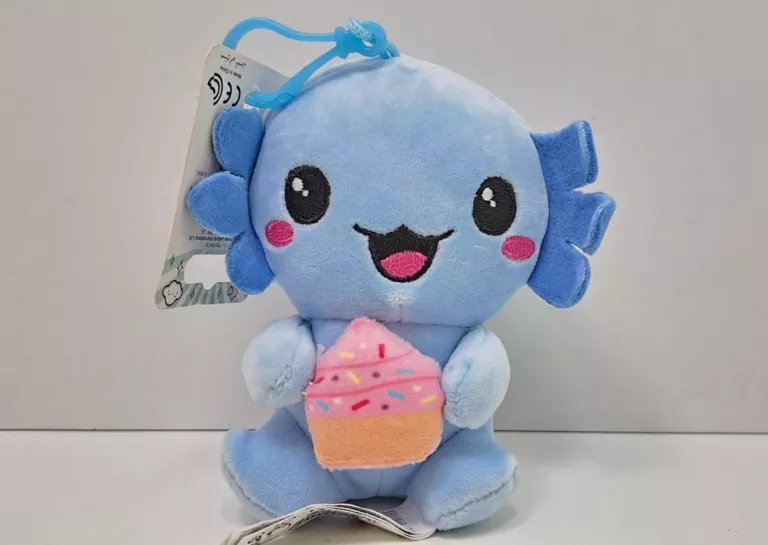 MIĘKKA MASKOTKA AKSOLOTL KAWAII KUTIES NIEBIESKI