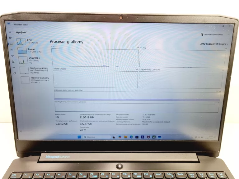 LAPTOP LENOVO IDEAPAD GAMING 3 15ARH05 (RYZEN 5/8GB/512GBSSD/GTX1650)