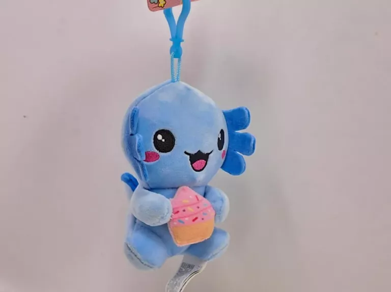 MIĘKKA MASKOTKA AKSOLOTL KAWAII KUTIES NIEBIESKI