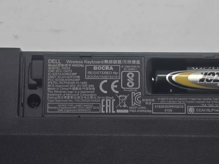 DELL WK636P KLAWIATURA ZESTAW + MYSZ KM636